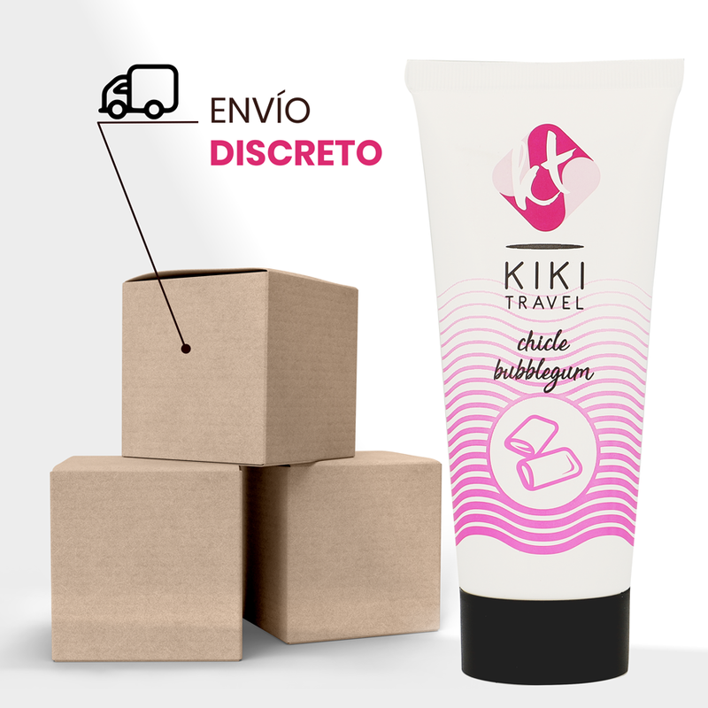 Lubrificante Intimo Base Acqua Kikí Travel Fragola Gum — 50 ml