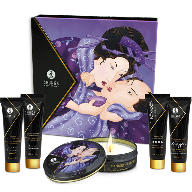 Kit Massaggio Erotico Shunga Geisha Segreta — Frutti Esotici