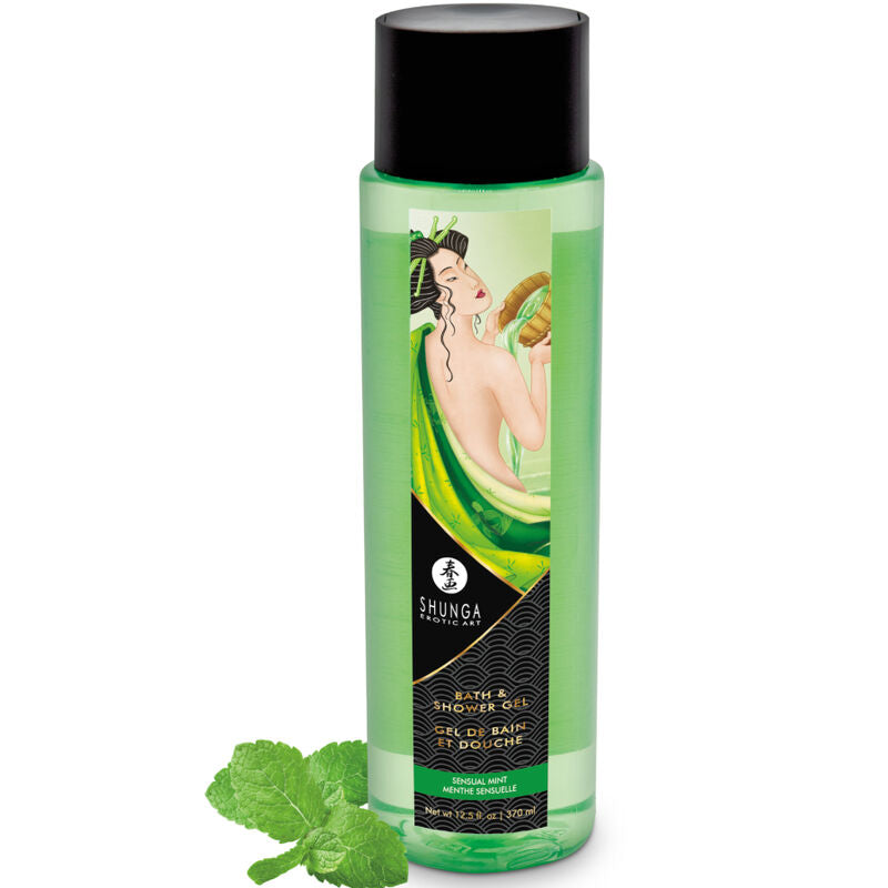Gel Doccia Sensuale Commestibile Shunga — Menta, 370 ml