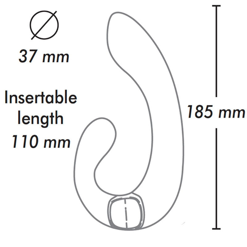 Vibratore Rabbit Clitoride e Punto G Shunga Miyo — Nero
