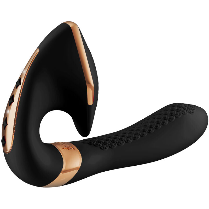 Stimolatore Vulvare Dual Shunga Soyo — Silicone, Nero