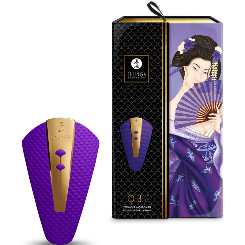Stimolatore Vulvare Shunga Obi — Silicone, 10 Modalità, Viola