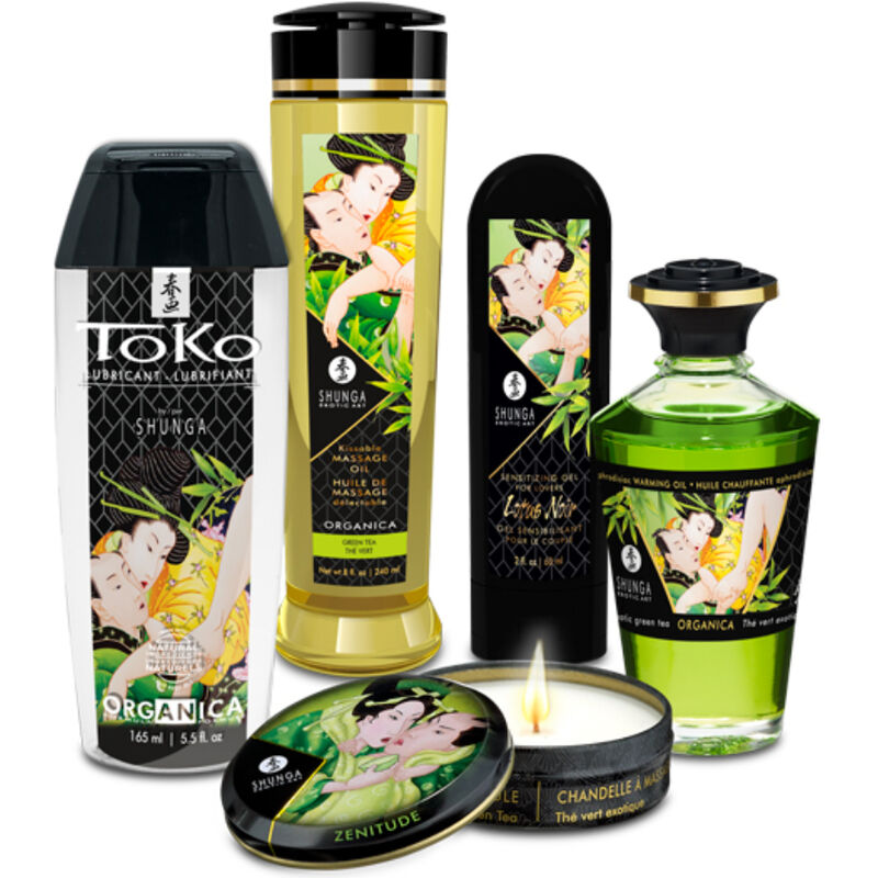 Kit Olio da Massaggio Erotico Shunga Edo Garden — Biologico