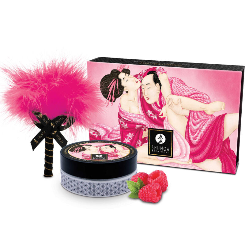 Olio da Massaggio Erotico Shunga Kit Polvere — Lampone