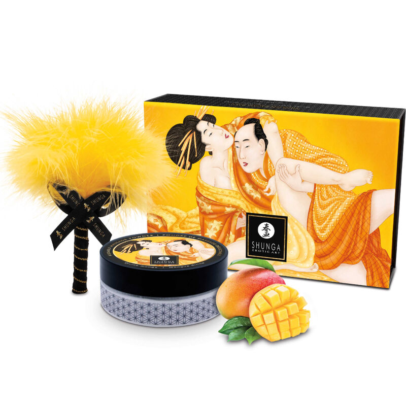 Cipria da Massaggio Erotico Shunga — Gusto Mango con Pennello