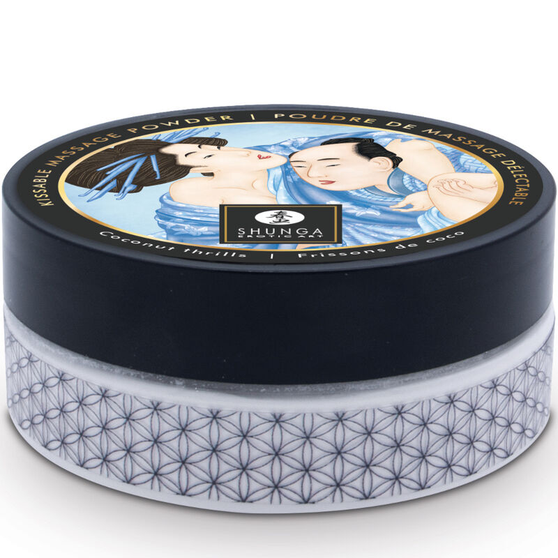 Kit Massaggio Erotico al Cocco Shunga — Polvere con Spazzola