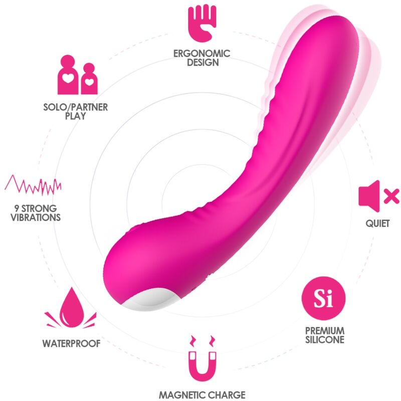 Vibratore Clitoride Armony Legend — Silicone, Fucsia