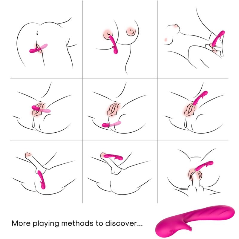 Vibratore Rabbit con Stimolatore Clitoride Armony Romance — Fucsia