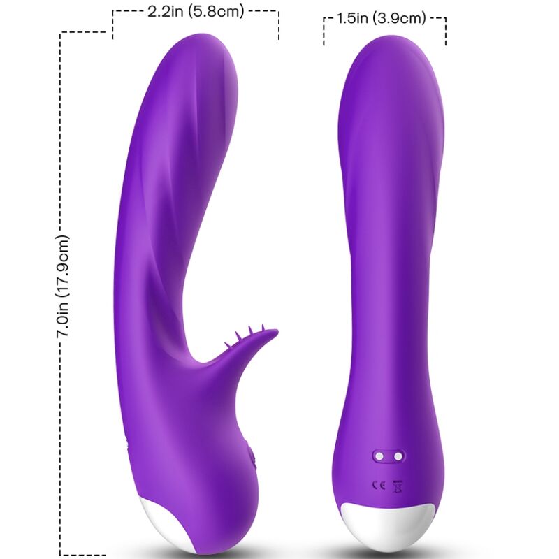 Vibratore Rabbit con Stimolatore Clitoride Armony Romance — Viola
