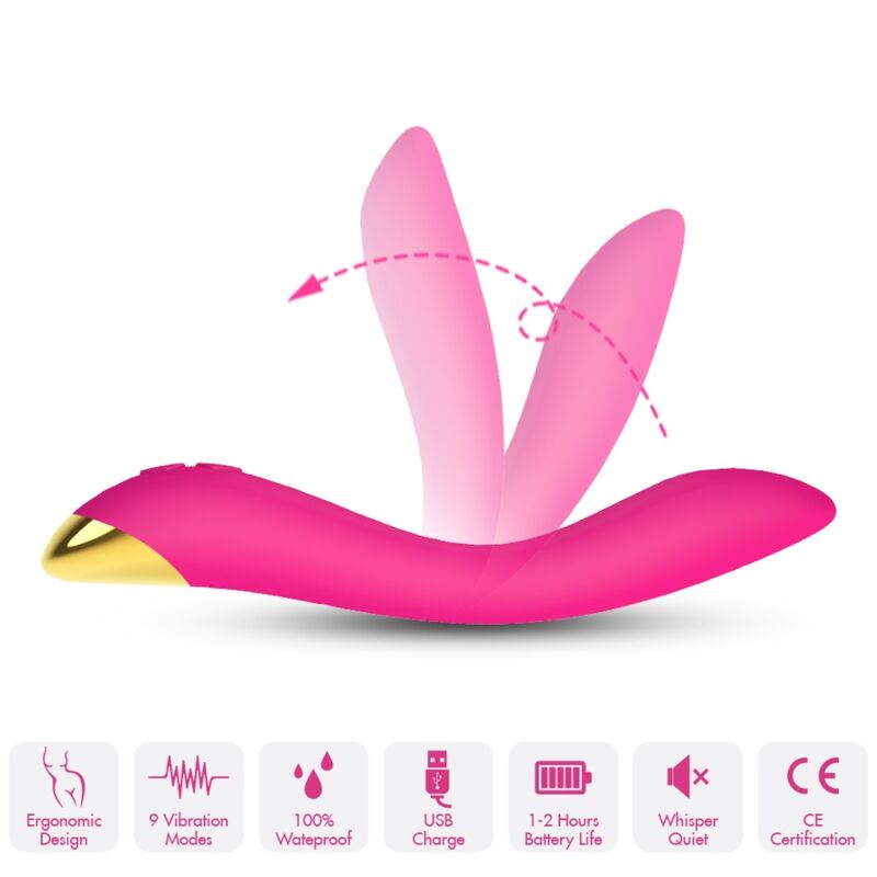Vibratore Rabbit Multiposizione Armony Flamingo — Fucsia