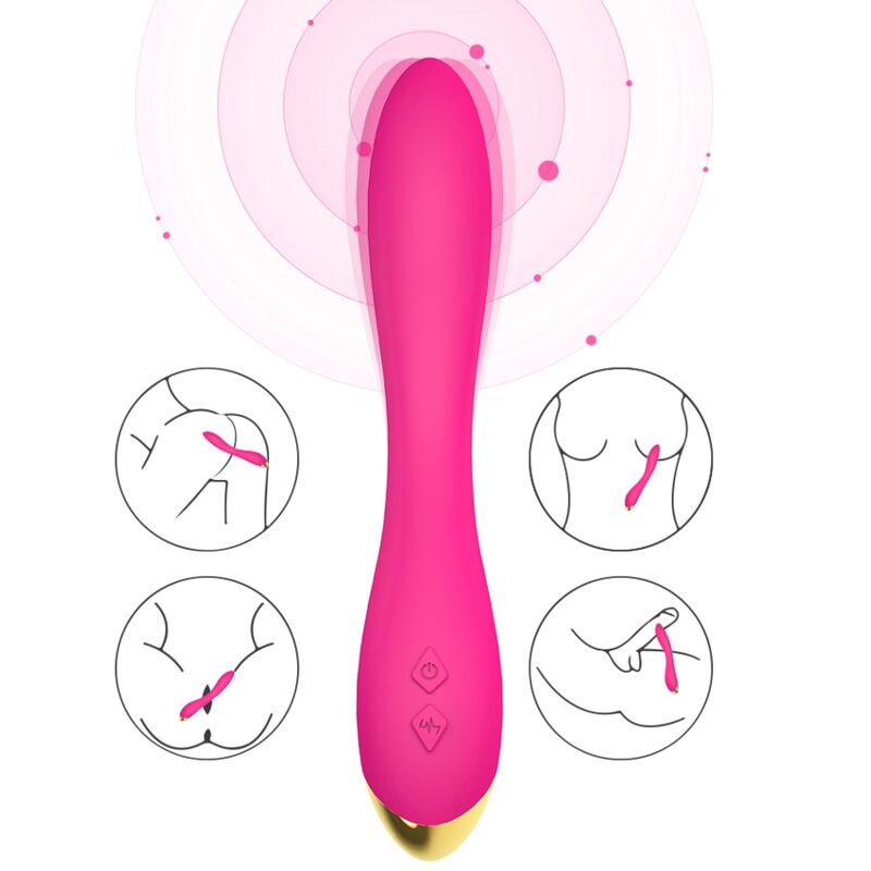 Vibratore Rabbit Multiposizione Armony Flamingo — Fucsia