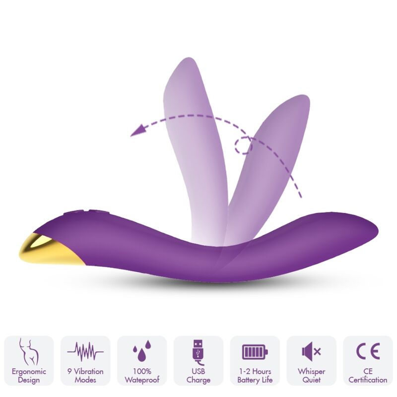Vibratore Rabbit Multiposizione Armony Flamingo — Viola