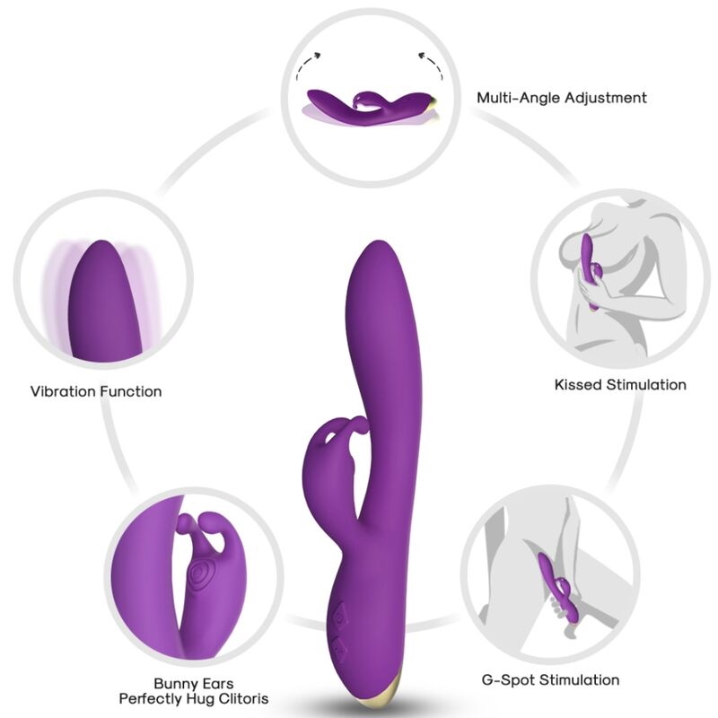Vibratore Rabbit Armony Bonnie — Silicone, Viola
