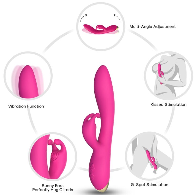 Vibratore Rabbit Armony Bonnie — Silicone, Fucsia