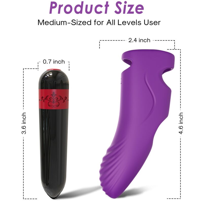 Vibratore Dito Armony Aurora — Silicone, Viola
