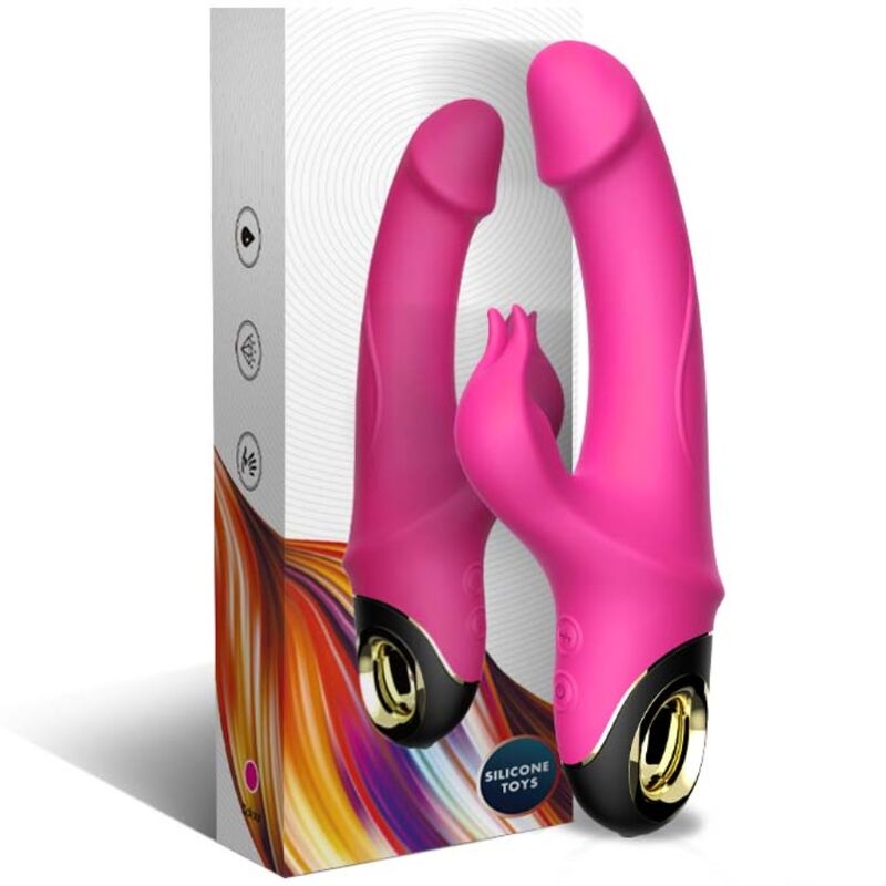 Vibratore Rabbit Rotante Armony Meteor — Silicone, Fucsia