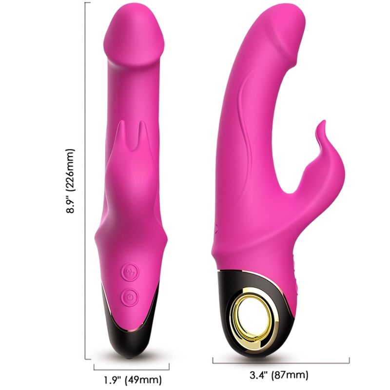 Vibratore Rabbit Rotante Armony Meteor — Silicone, Fucsia