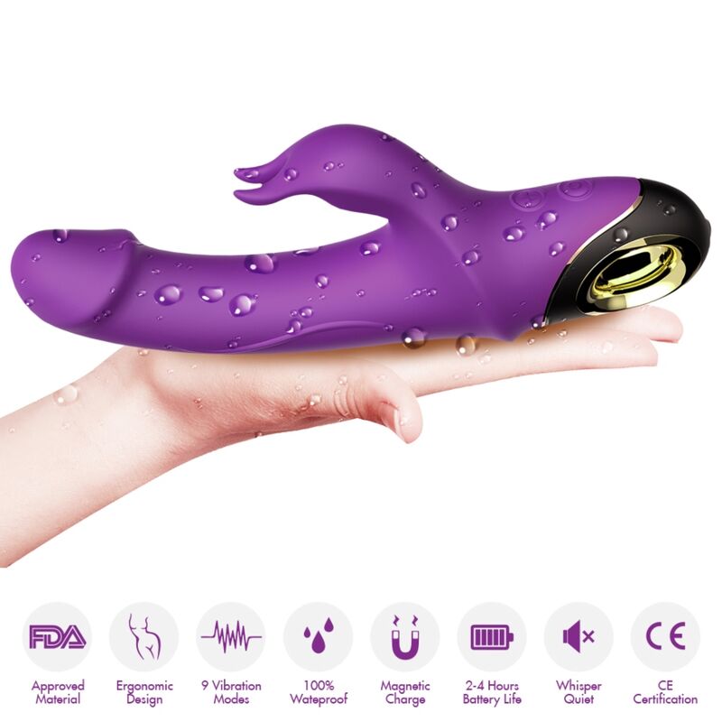 Vibratore Rabbit Armony Meteor — Silicone, Viola