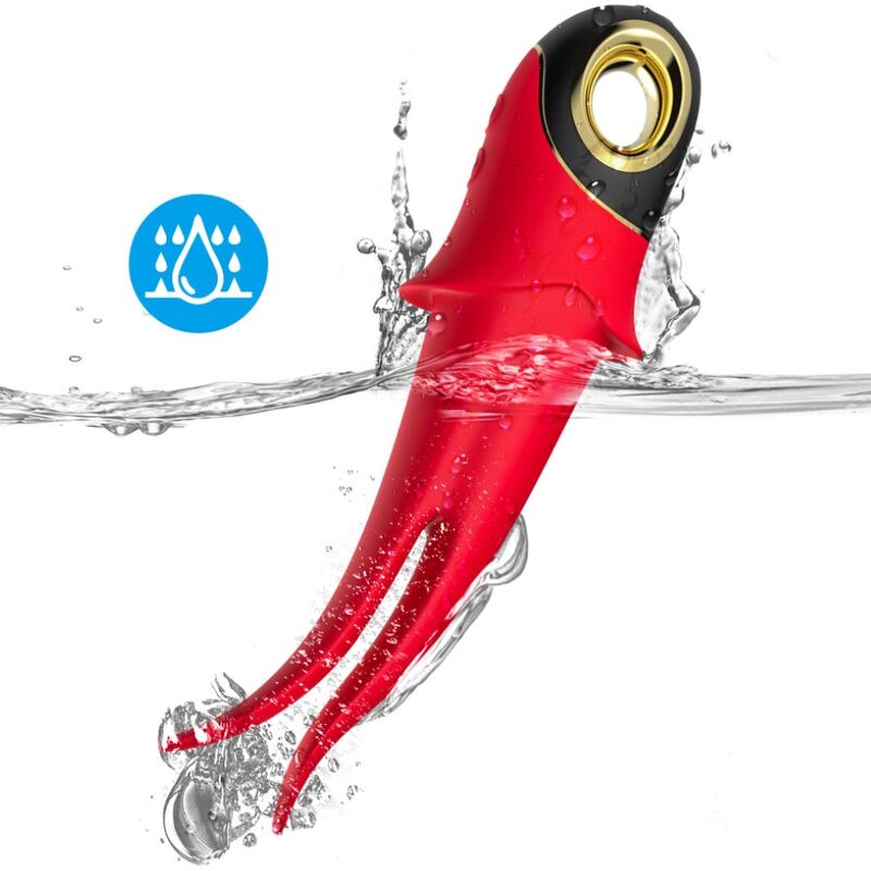 Vibratore Doppia Testa Armony Ombra — Silicone, Rosso