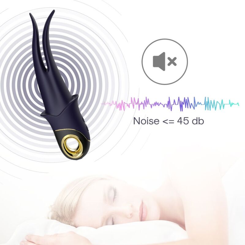 Vibratore Doppia Testa Armony Ombra — Silicone, Blu