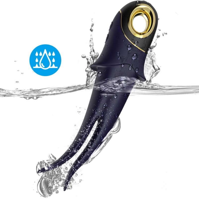 Vibratore Doppia Testa Armony Ombra — Silicone, Blu
