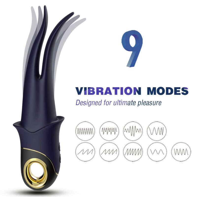 Vibratore Doppia Testa Armony Ombra — Silicone, Blu