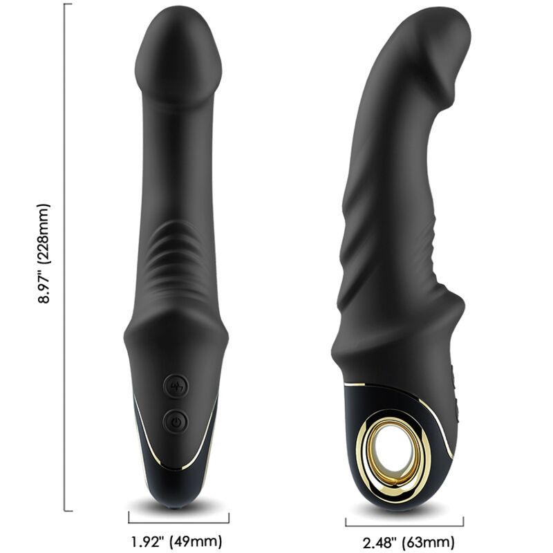 Vibratore Rotante con Dildo Armony Joyblade — Silicone, Nero