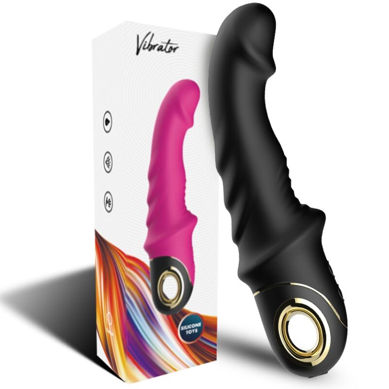 Vibratore Rotante con Dildo Armony Joyblade — Silicone, Nero