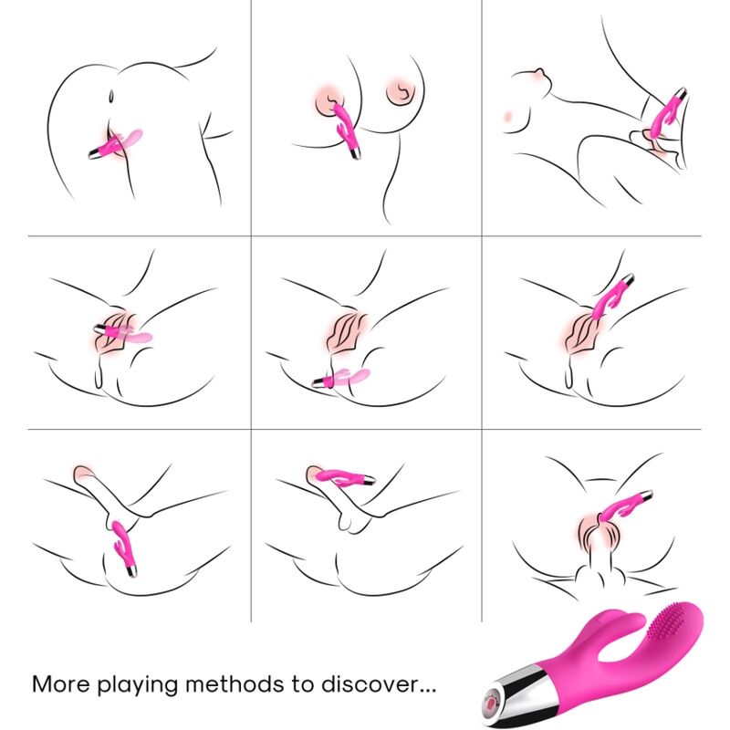 Vibratore Rabbit Armony — Silicone Medicale, Fucsia