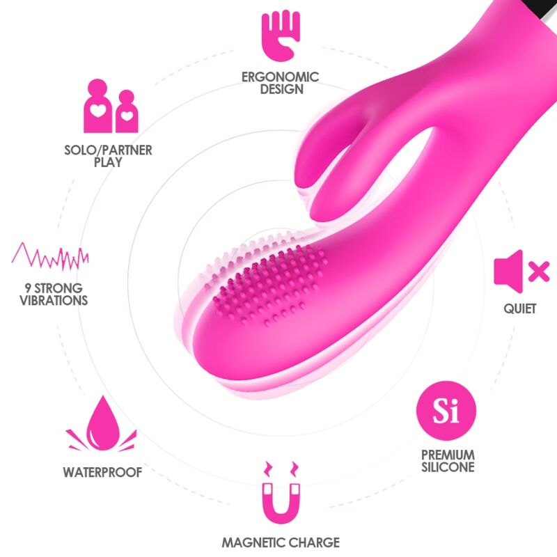 Vibratore Rabbit Armony — Silicone Medicale, Fucsia