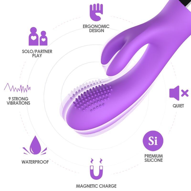 Vibratore Rabbit Armony — Silicone, Viola