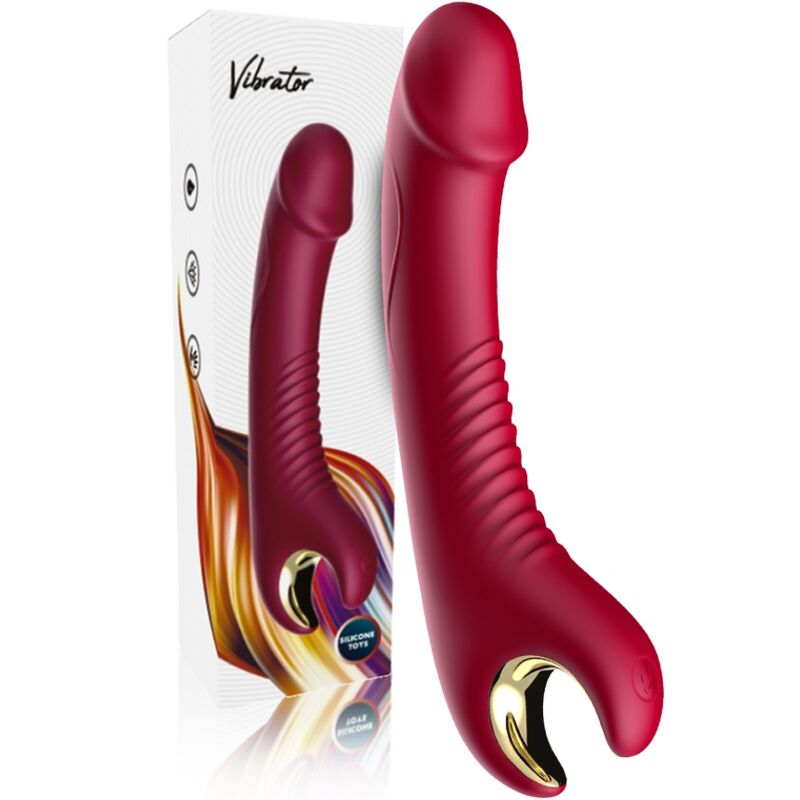 Dildo Vibrante e Rotante Armony Prince — Silicone, Rosso