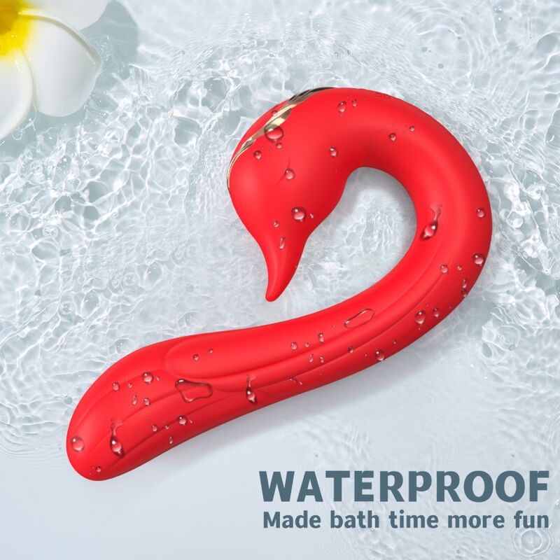 Vibratore Multiposizione con Calore Armony Delfin — Rosso