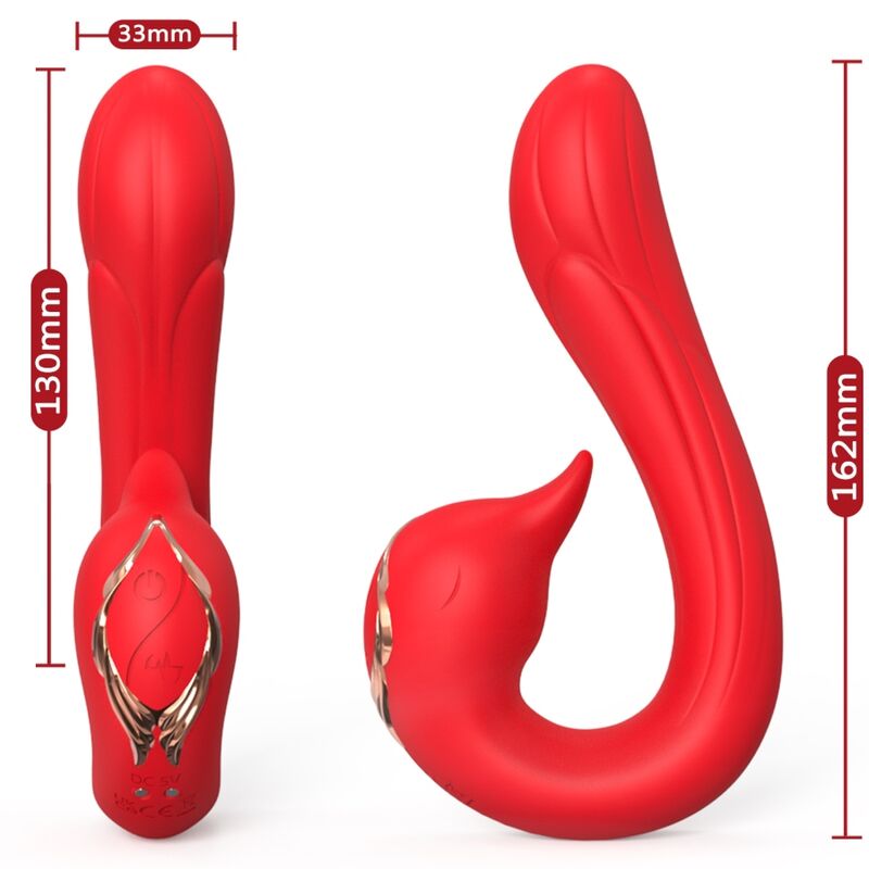 Vibratore Multiposizione con Calore Armony Delfin — Rosso