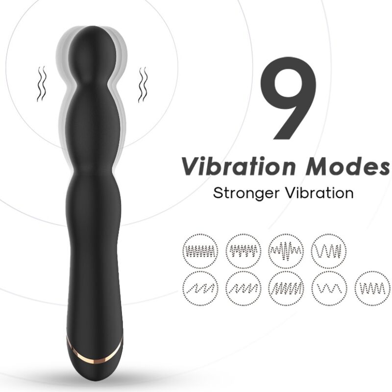 Vibratore Flessibile Armony Bambu — Silicone, Nero