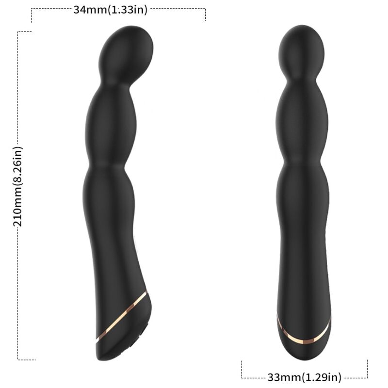 Vibratore Flessibile Armony Bambu — Silicone, Nero
