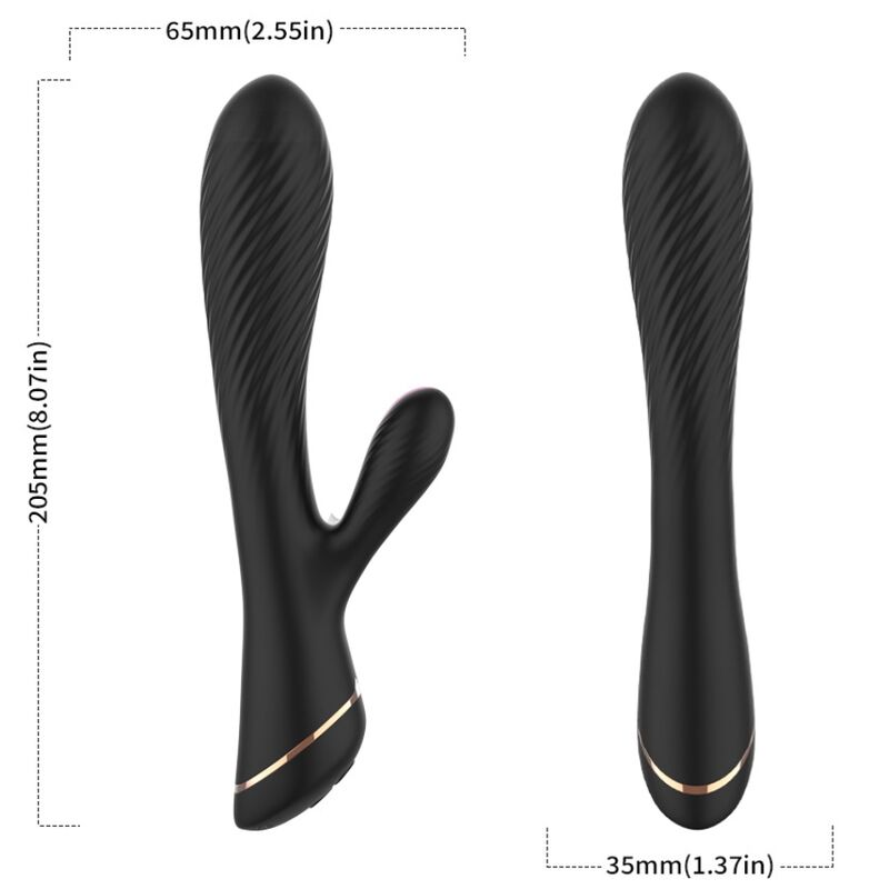 Vibratore Rabbit in Silicone Armony — Nero