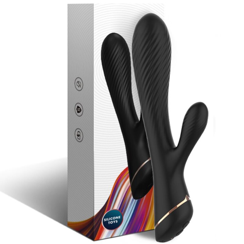 Vibratore Rabbit in Silicone Armony — Nero