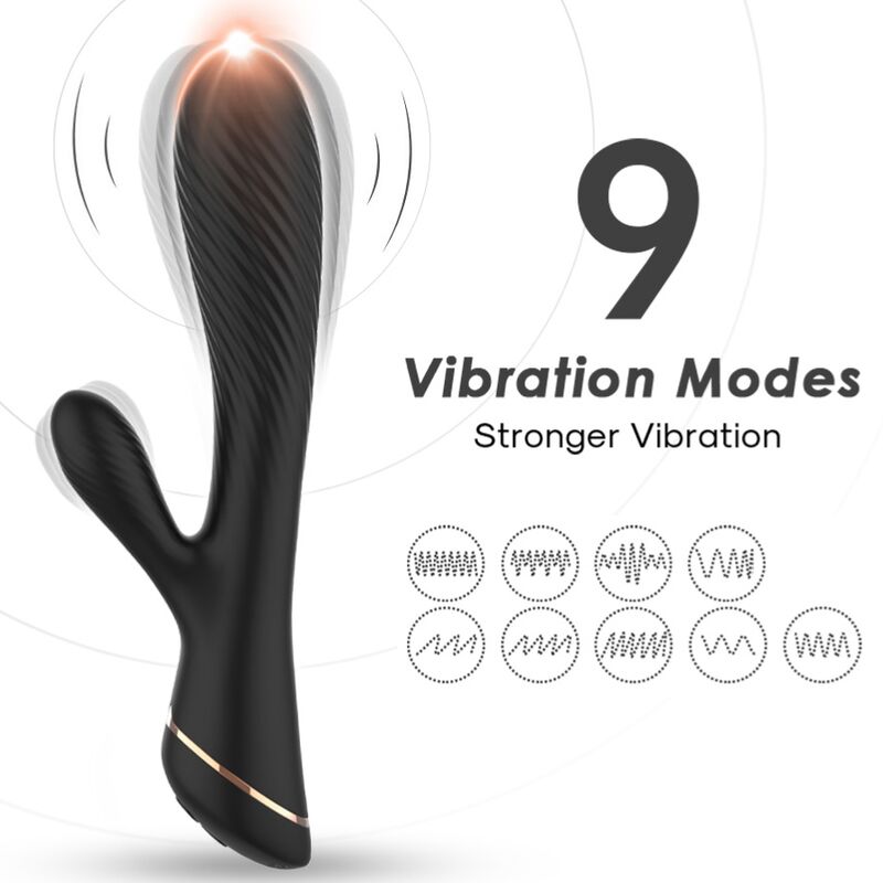 Vibratore Rabbit in Silicone Armony — Nero