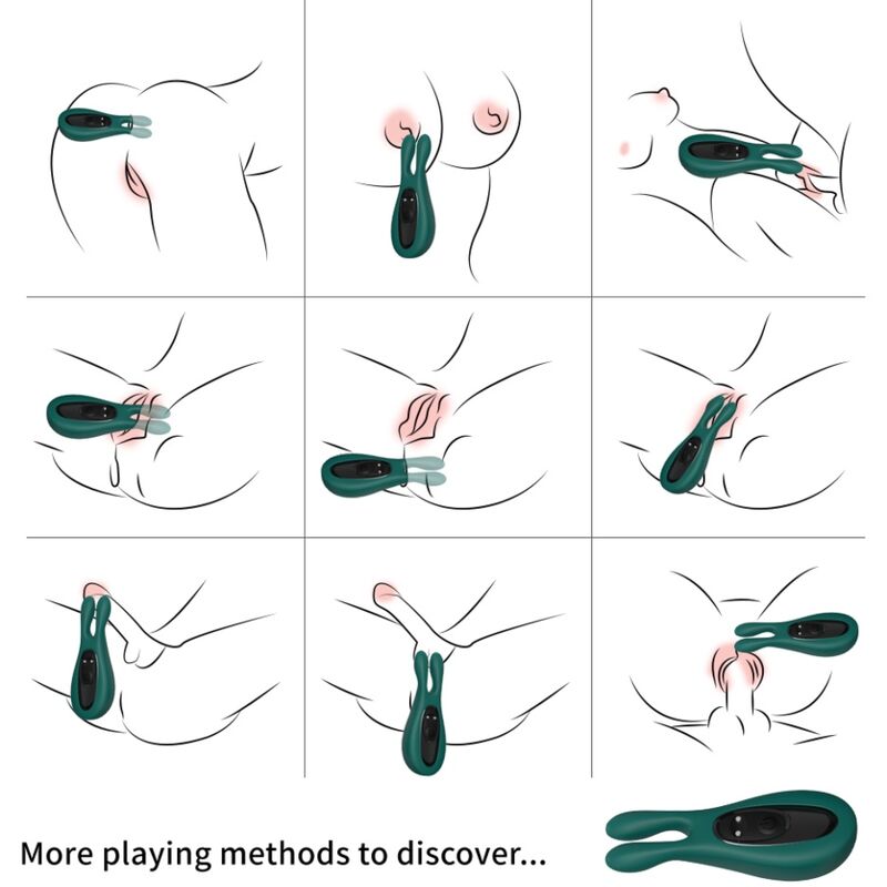Vibratore Rabbit Armony Eco — Silicone, 9 Modalità, Verde