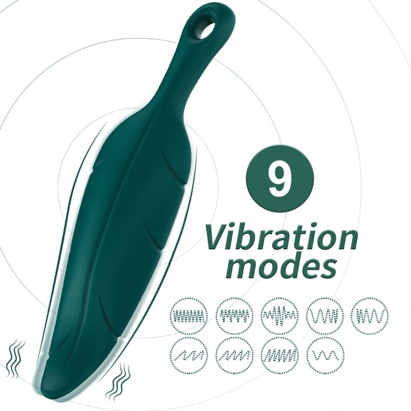 Uovo Vibrante Armony Eco — Silicone, 9 Modalità, Verde Foglia