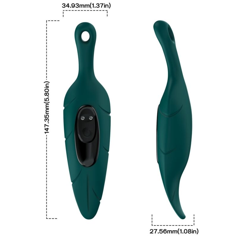 Uovo Vibrante Armony Eco — Silicone, 9 Modalità, Verde Foglia