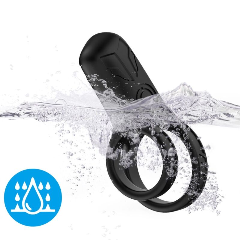 Anello Fallico Vibrante Doppio Armony — Silicone, 9 Modalità