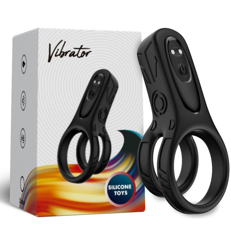 Anello Fallico Vibrante Doppio Armony — Silicone, 9 Modalità