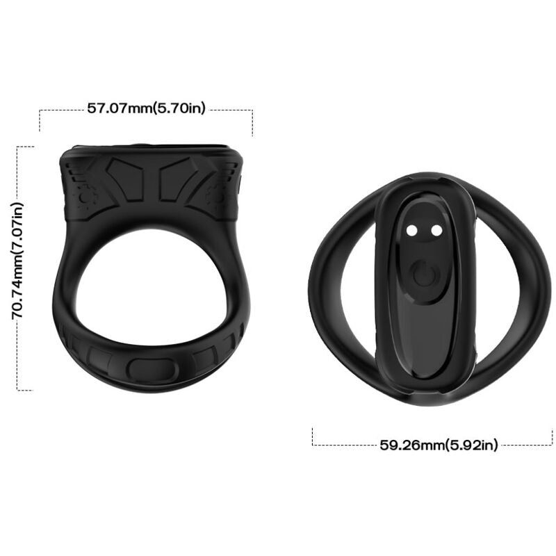 Anello Fallico Vibrante Armony — Silicone, 9 Modalità, Nero