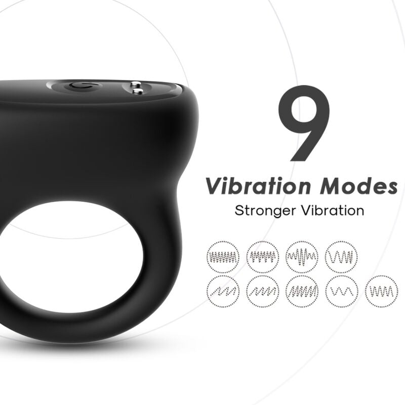 Anello Fallico Vibrante Armony — Silicone, 9 Modalità