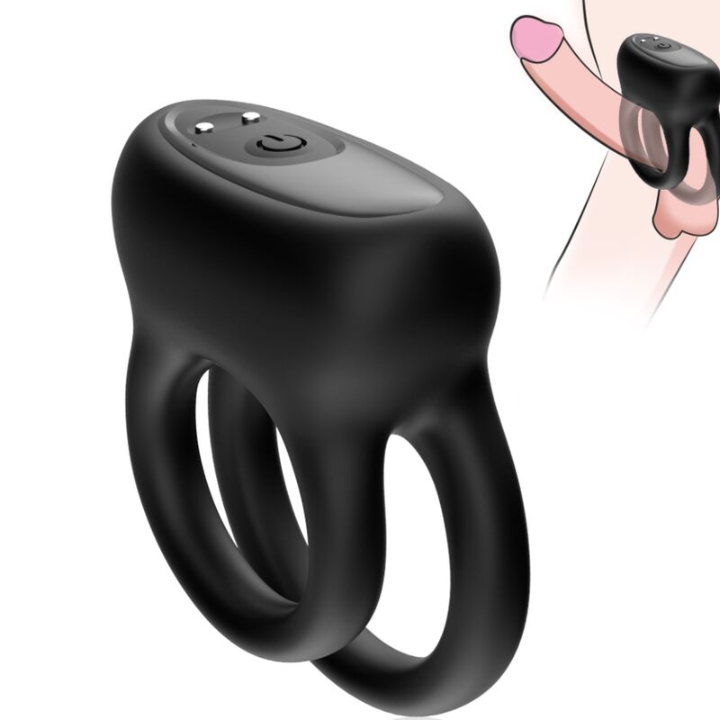Anello Fallico Vibrante Doppio Armony — Silicone, 9 Modalità