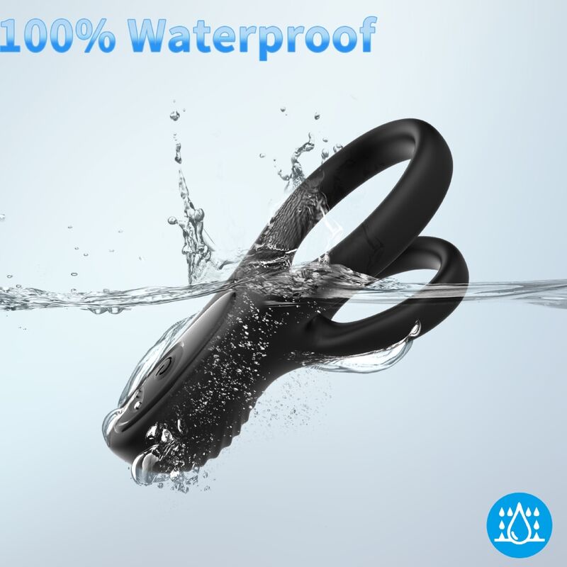 Anello Fallico Vibrante Doppio Armony — Silicone, 9 Modalità