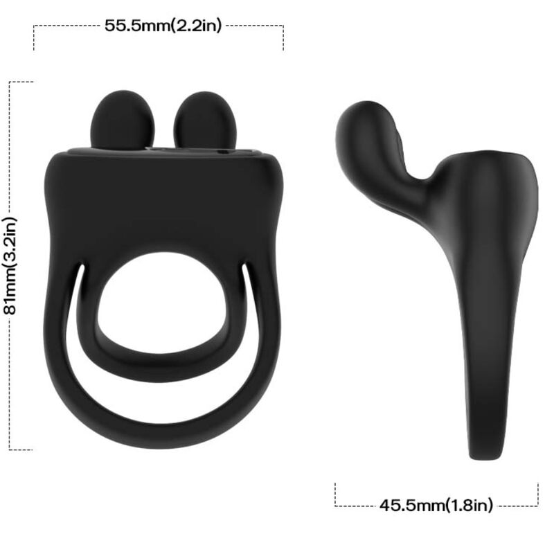 Anello Fallico Vibrante Rabbit Armony — Silicone, 9 Modalità