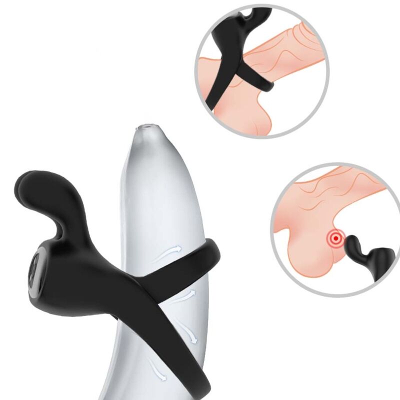 Anello Fallico Vibrante Rabbit Armony — Silicone, 9 Modalità